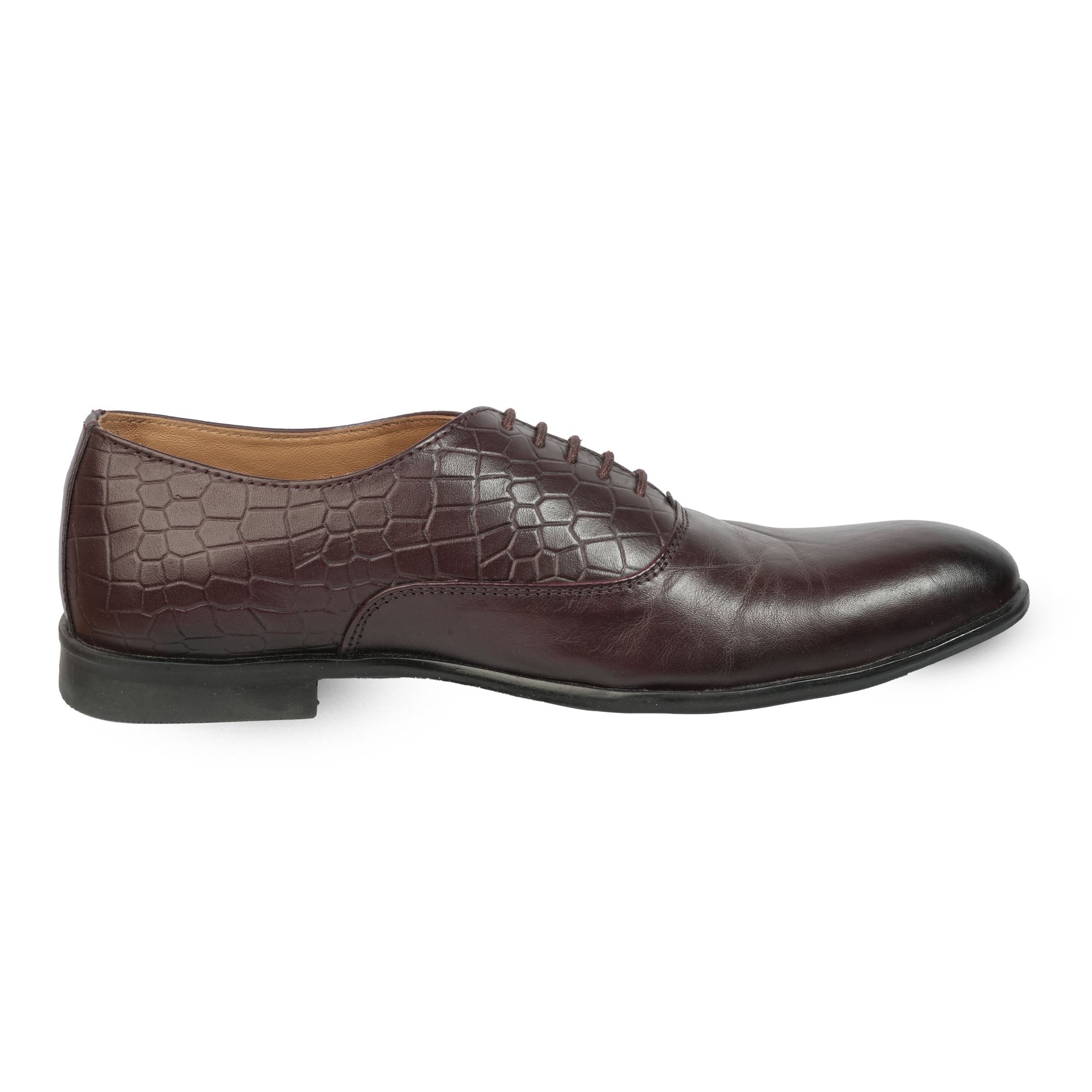 Croco Pattern Leather Formal Shoes