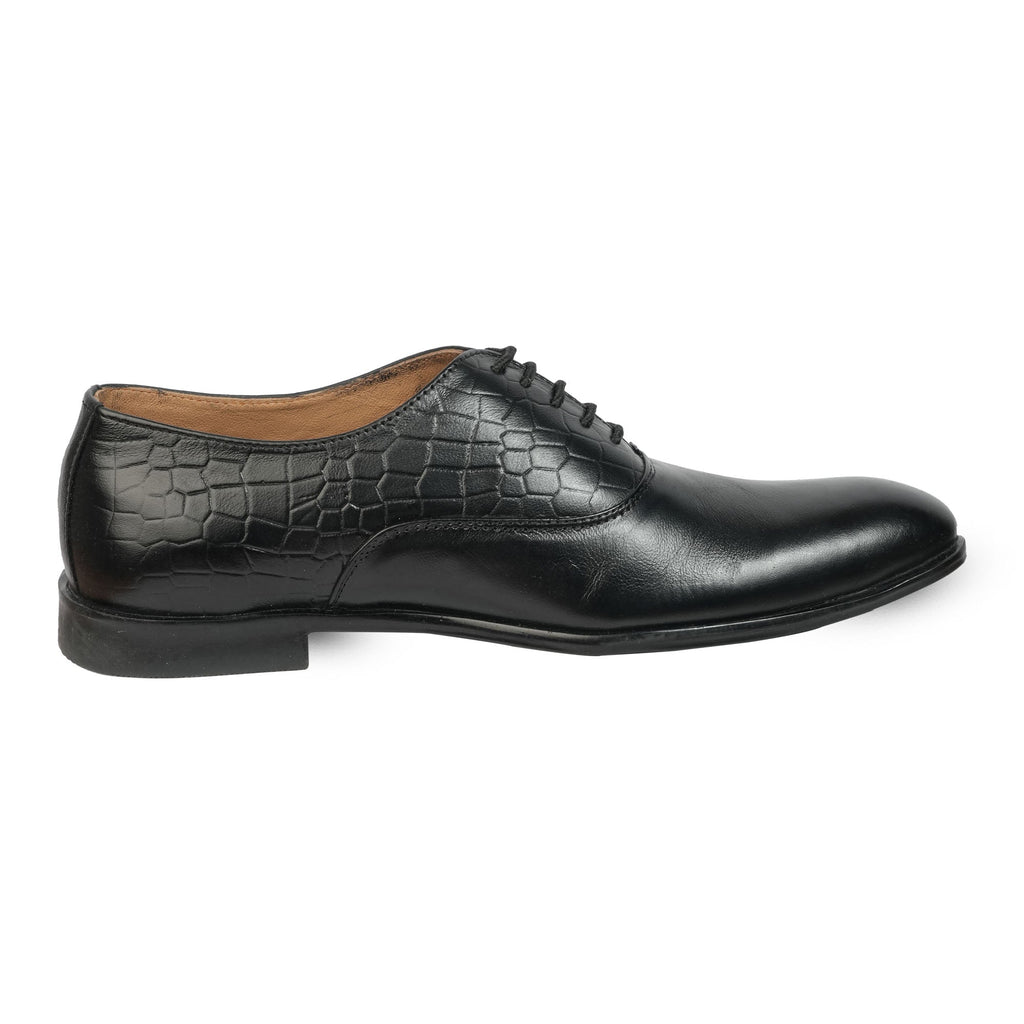 Croco Pattern Leather Formal Shoes