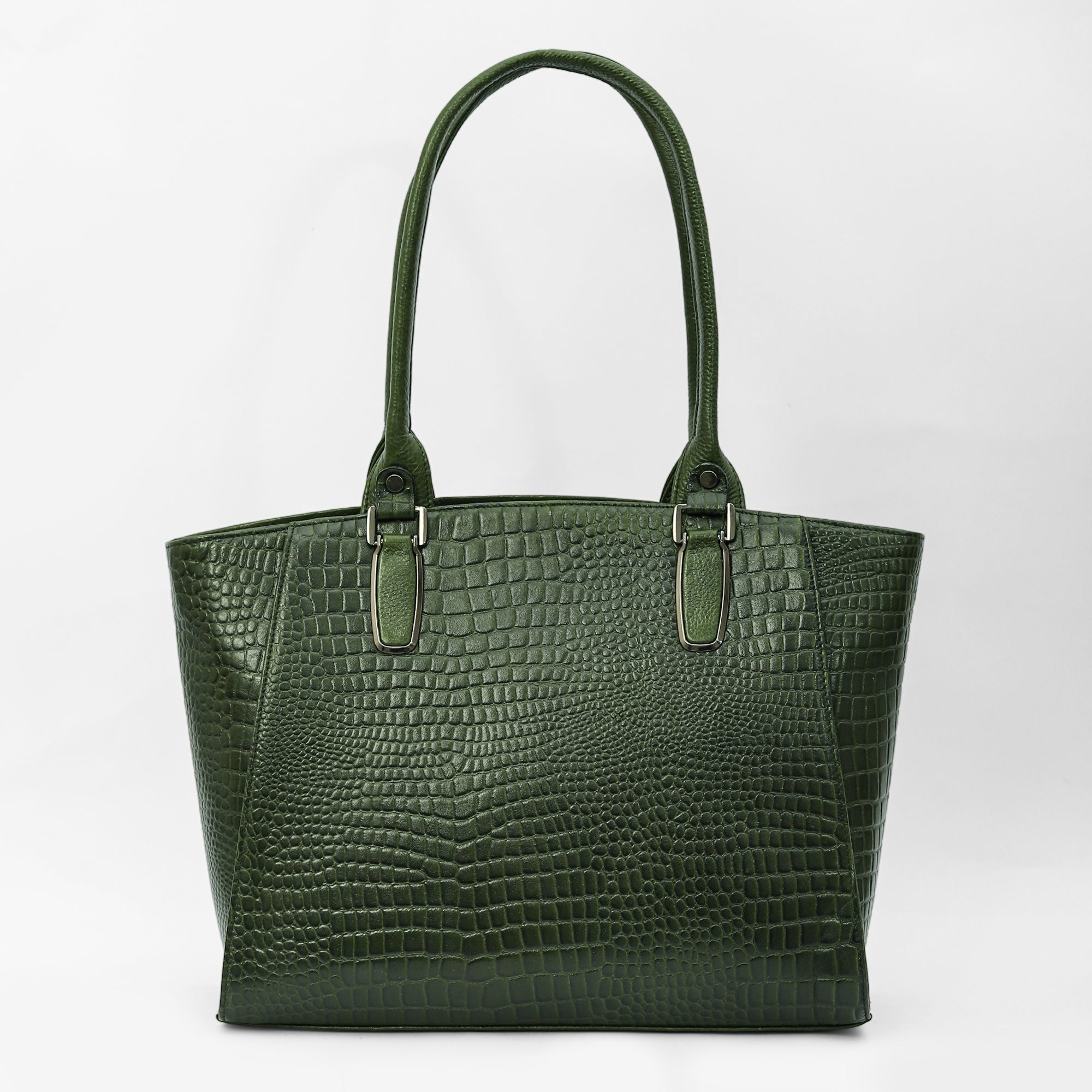 Croco Print Leather Ladies HandBag