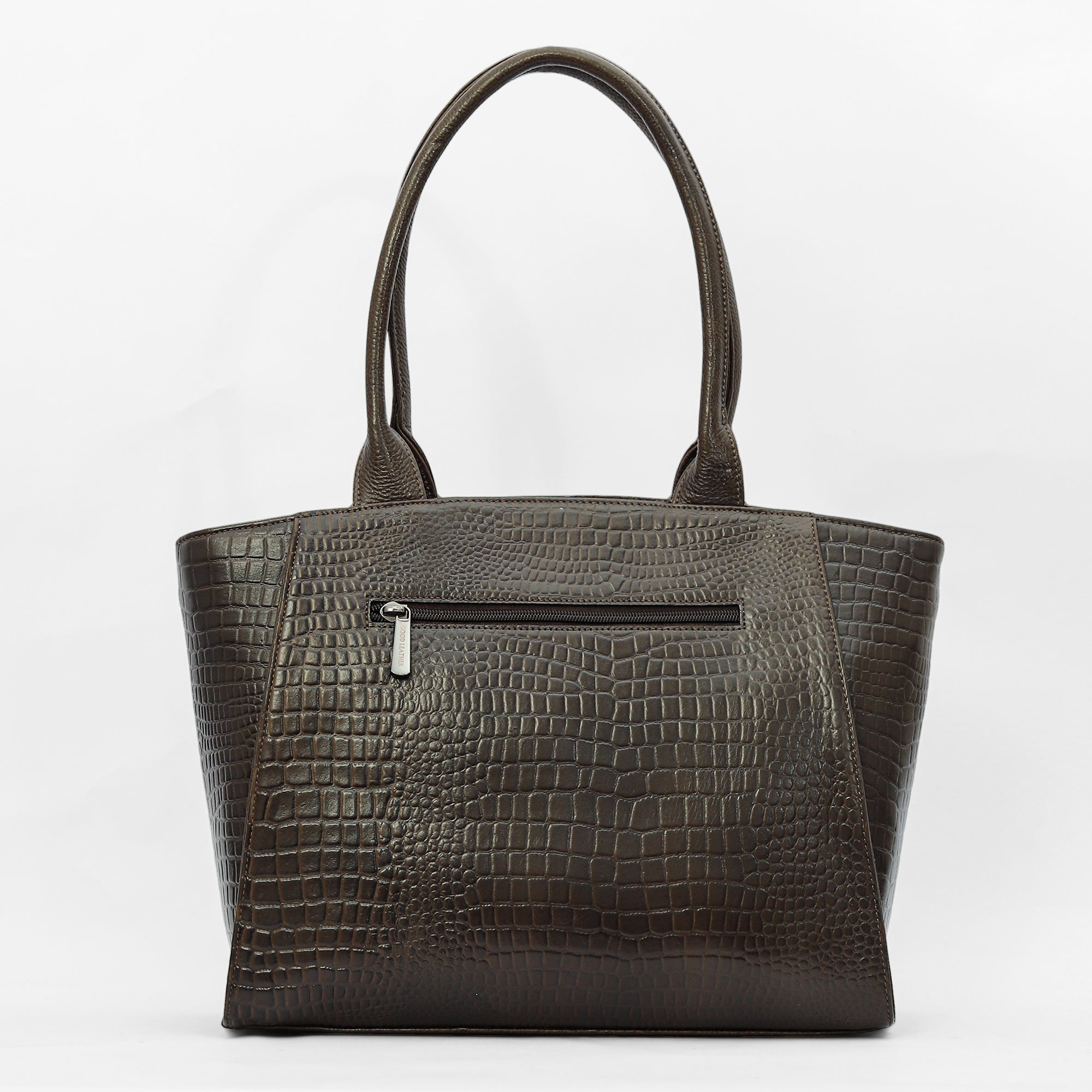Croco Print Leather Ladies HandBag