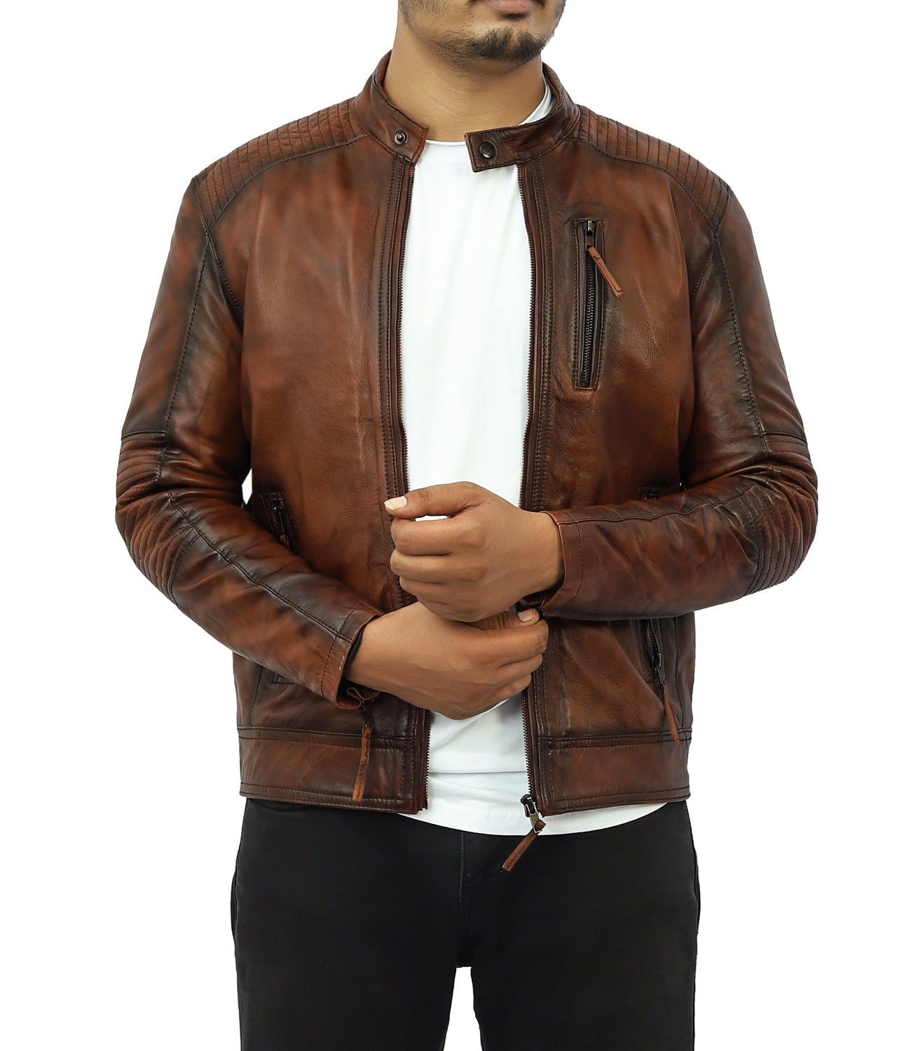 Numero Leather Biker Jacket