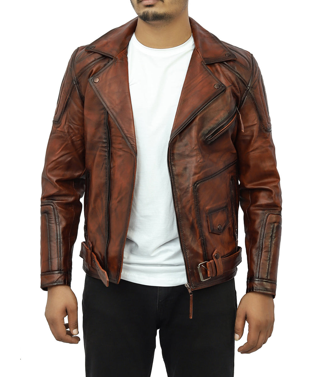 Cuban Leather Biker Jacket