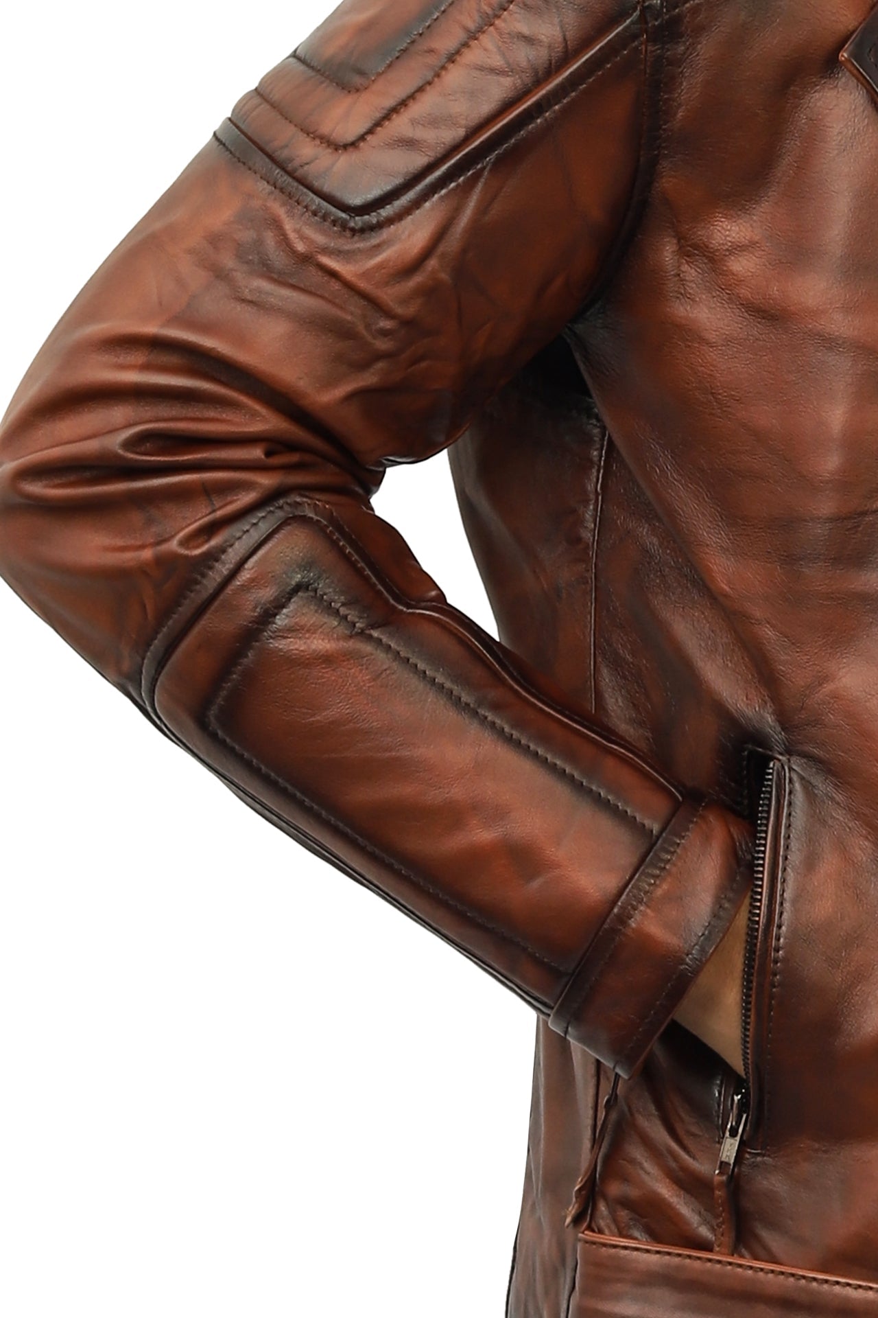 Cuban Leather Biker Jacket