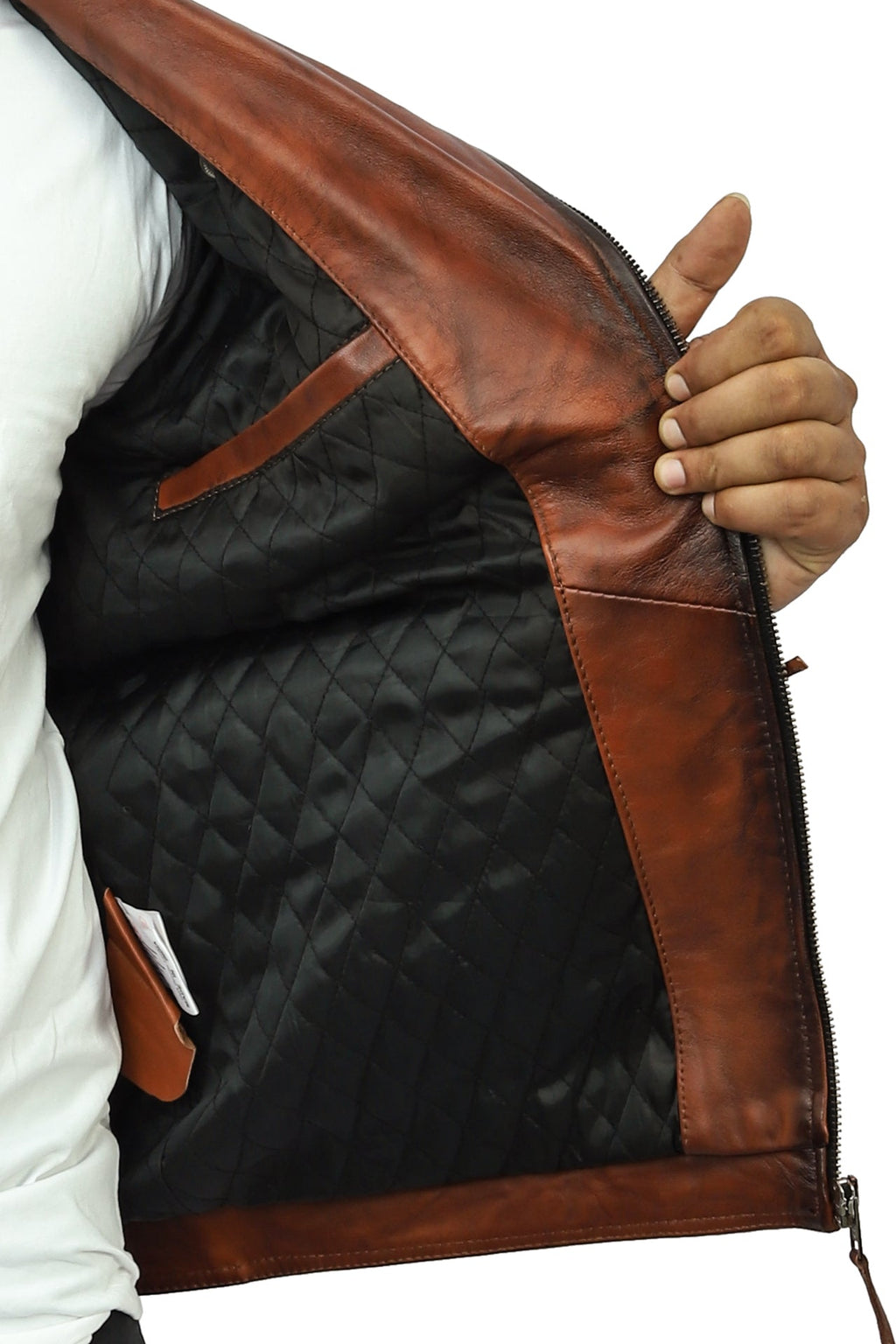 Cuban Leather Biker Jacket