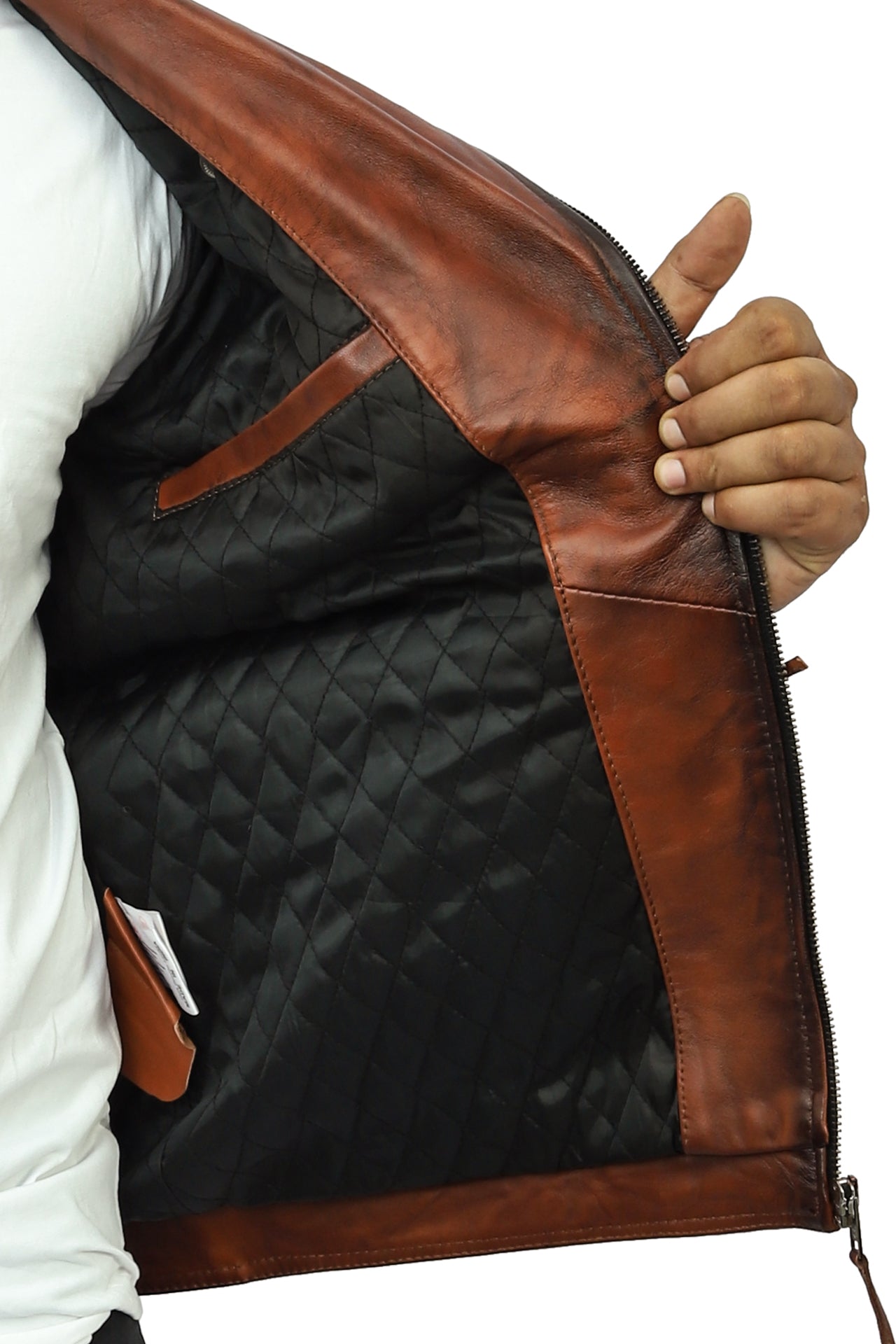 Cuban Leather Biker Jacket