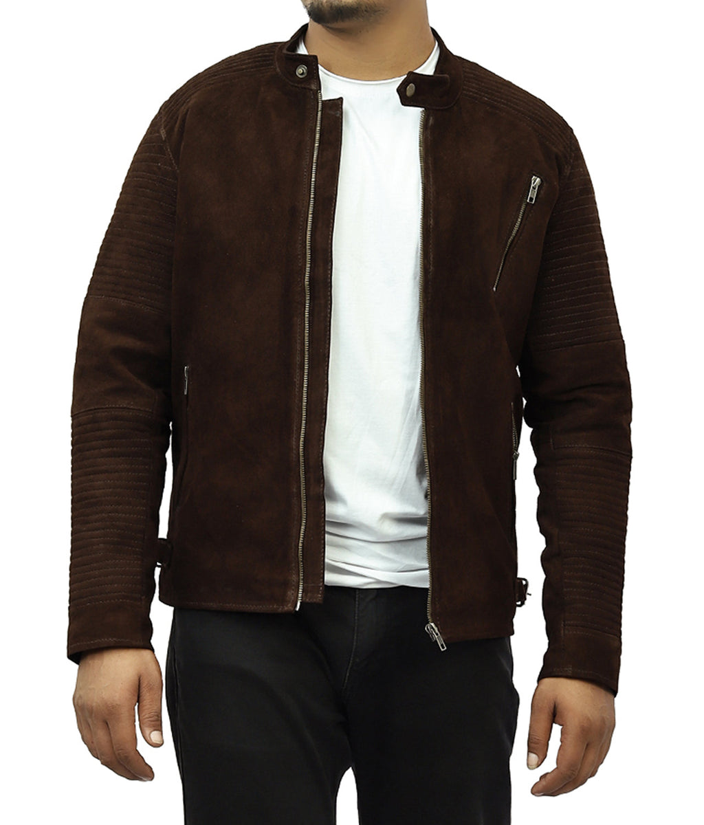 Saint Suede Leather Biker Jacket