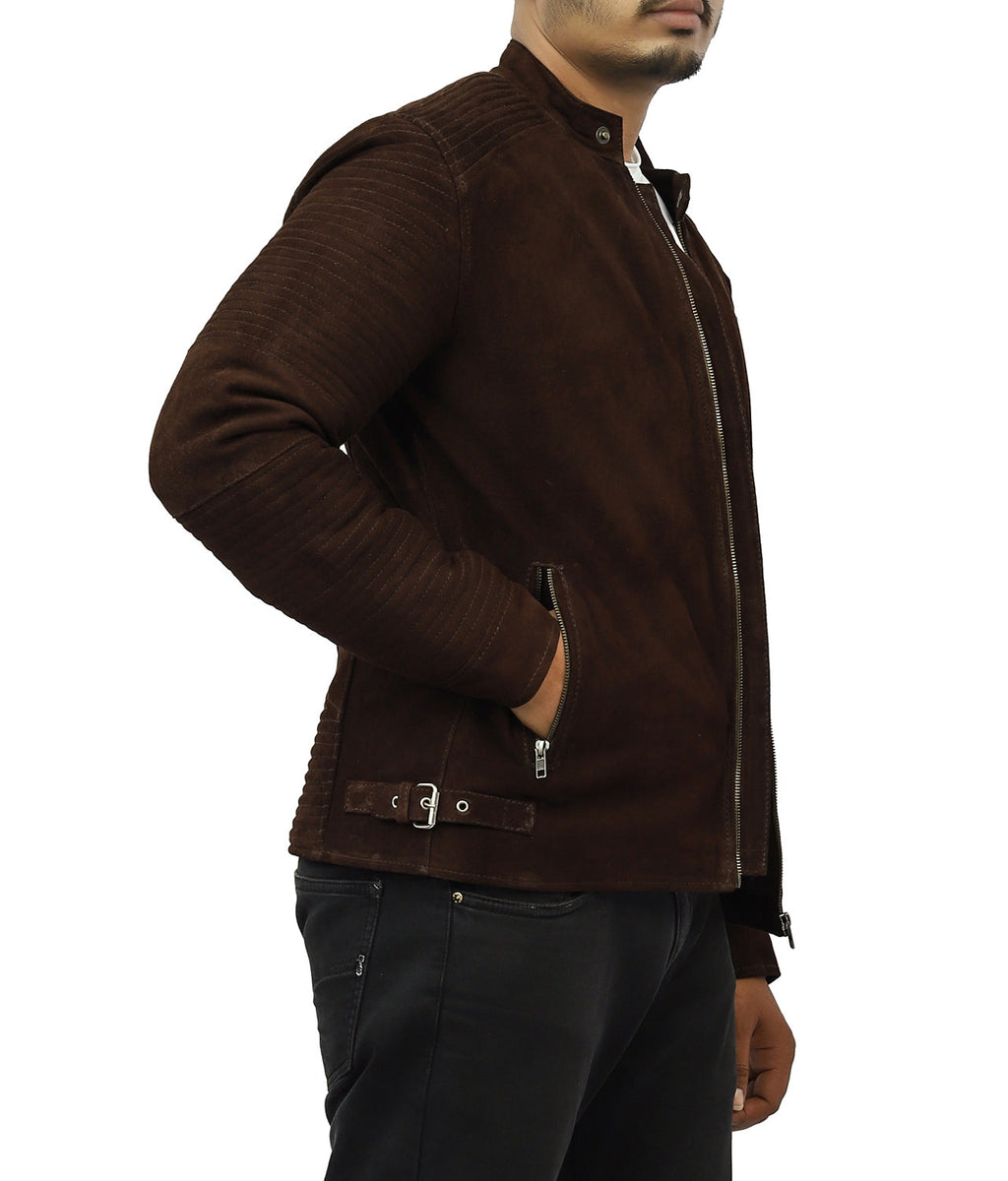 Saint Suede Leather Biker Jacket