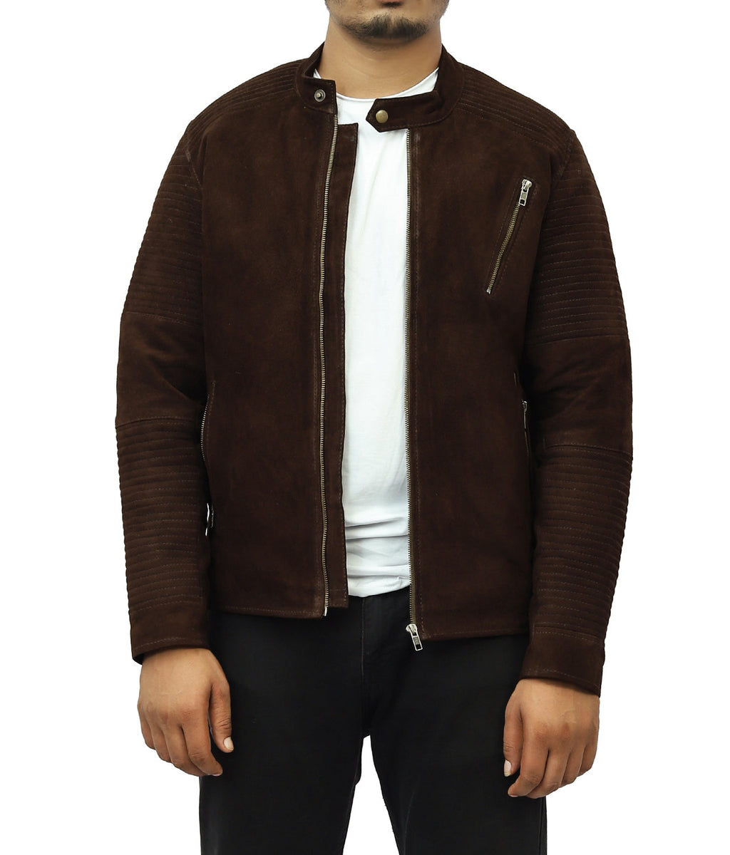 Saint Suede Leather Biker Jacket