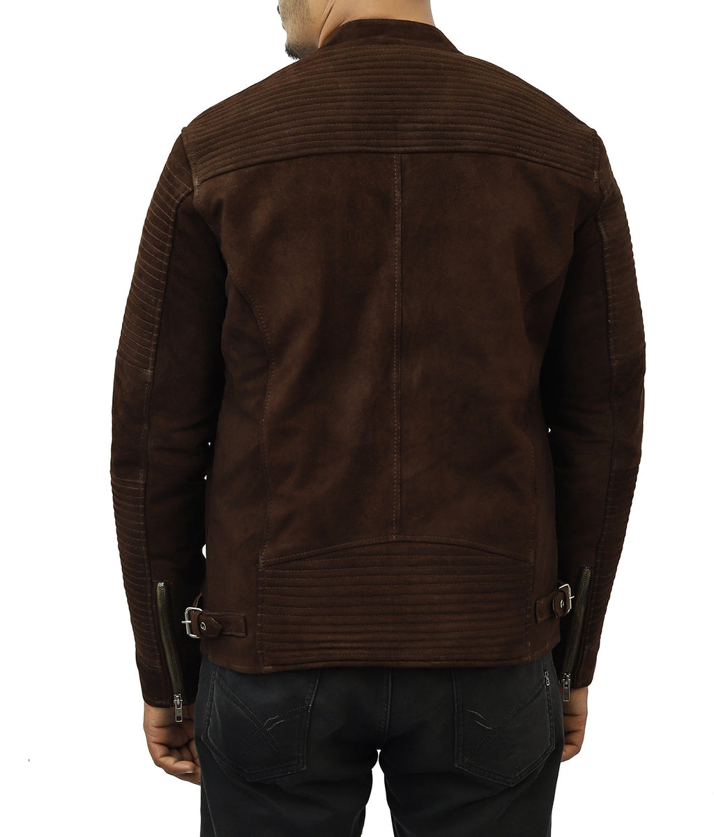 Saint Suede Leather Biker Jacket