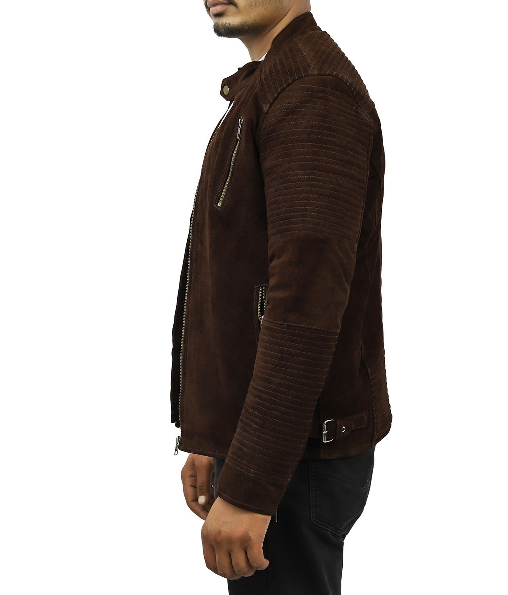 Saint Suede Leather Biker Jacket
