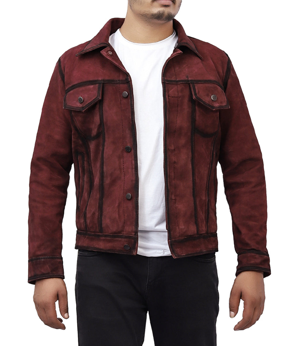 Lives Suede Leather Biker Jacket