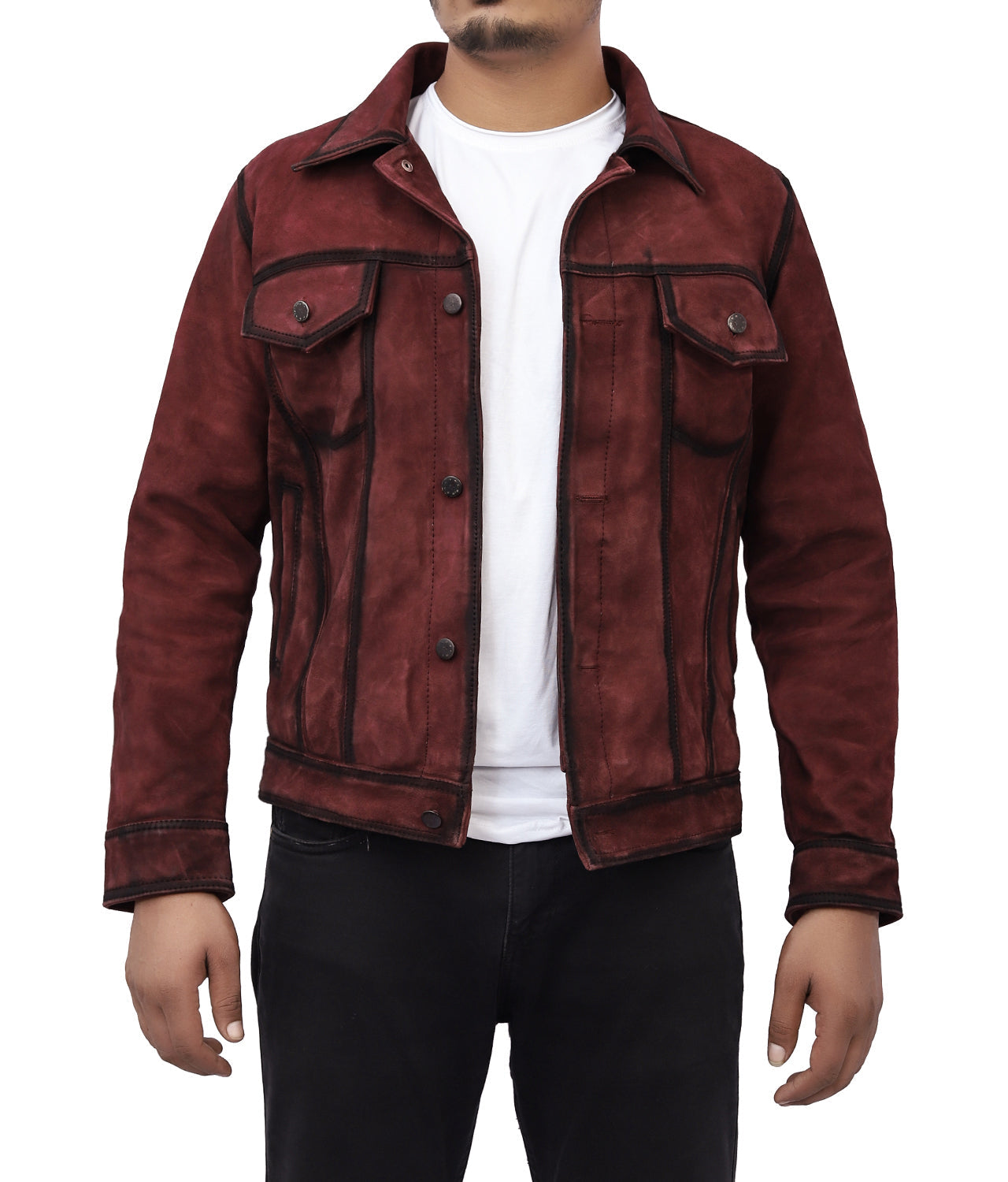 Lives Suede Leather Biker Jacket