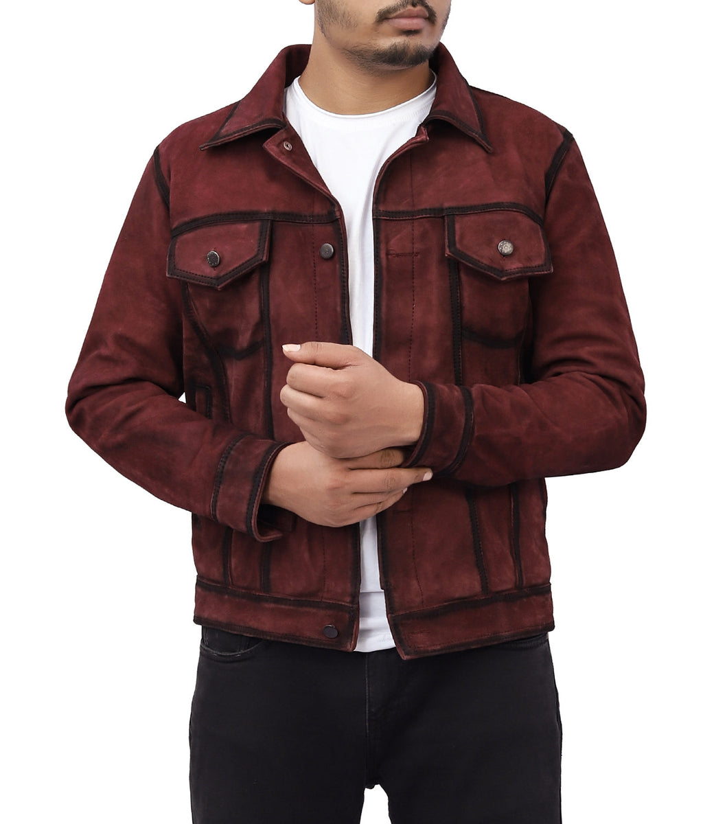 Lives Suede Leather Biker Jacket