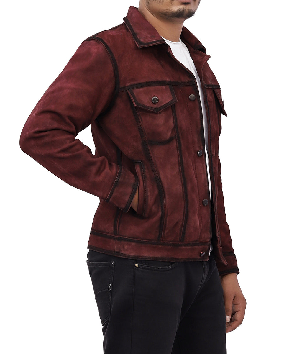 Lives Suede Leather Biker Jacket