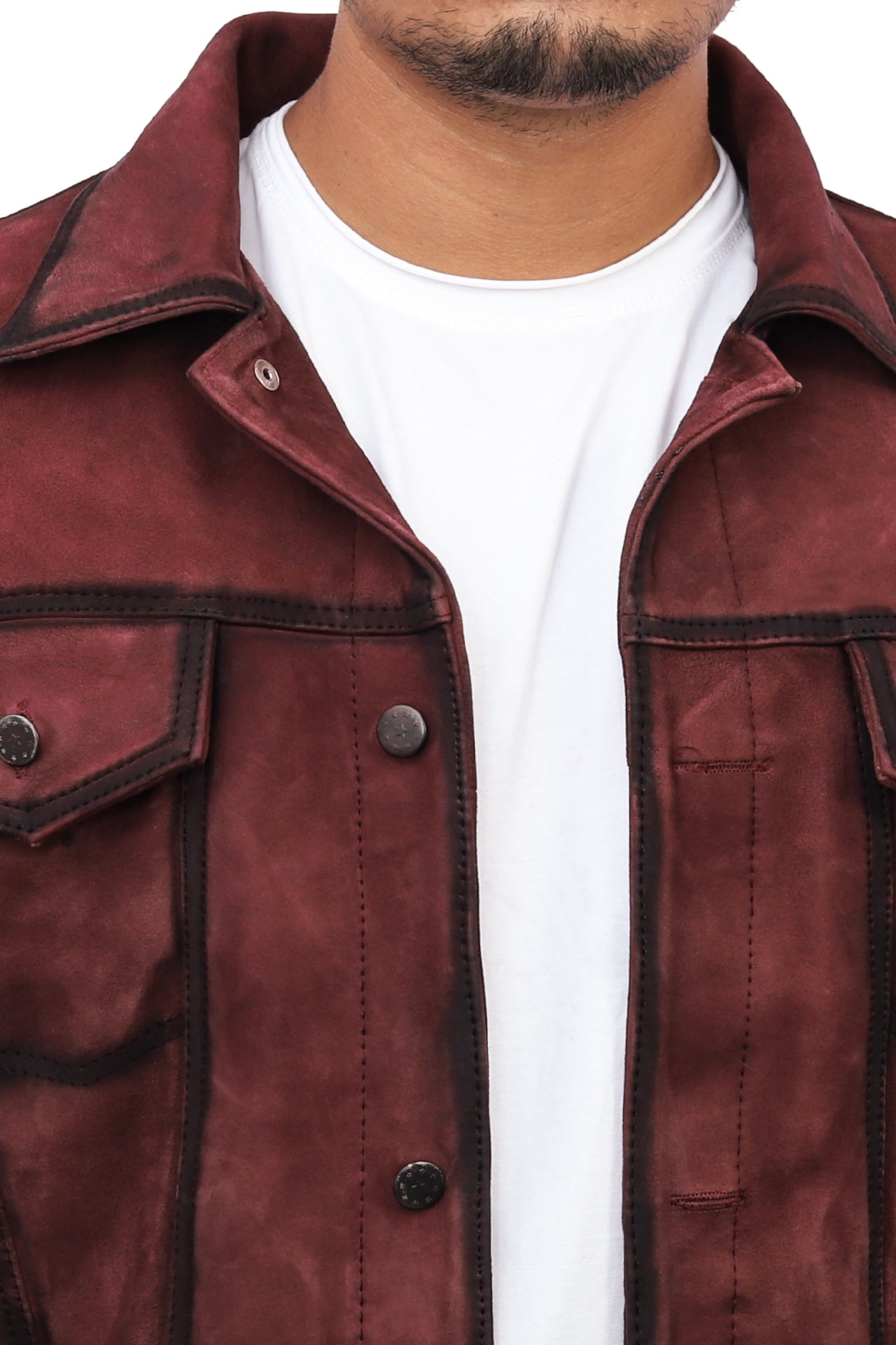 Lives Suede Leather Biker Jacket