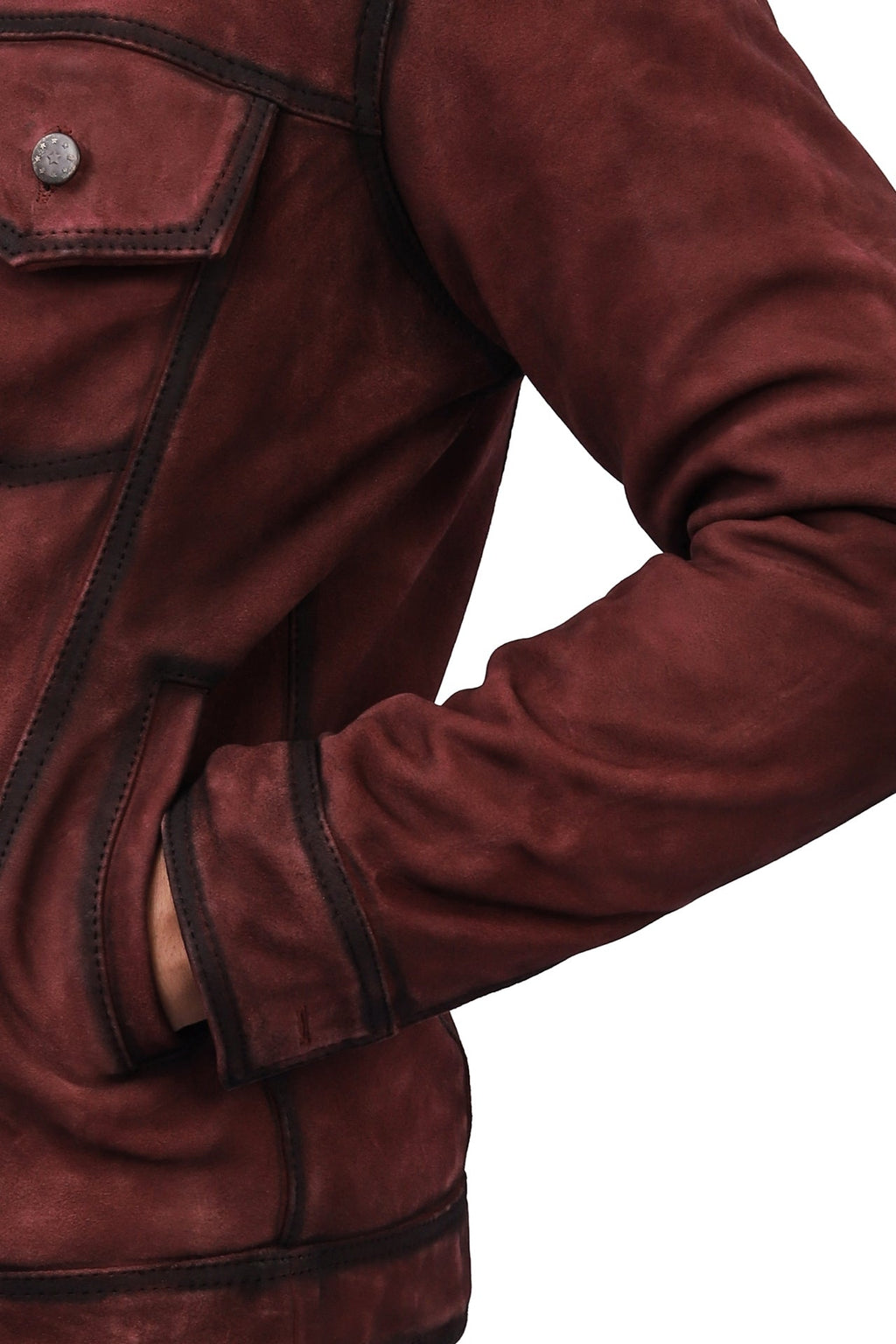 Lives Suede Leather Biker Jacket
