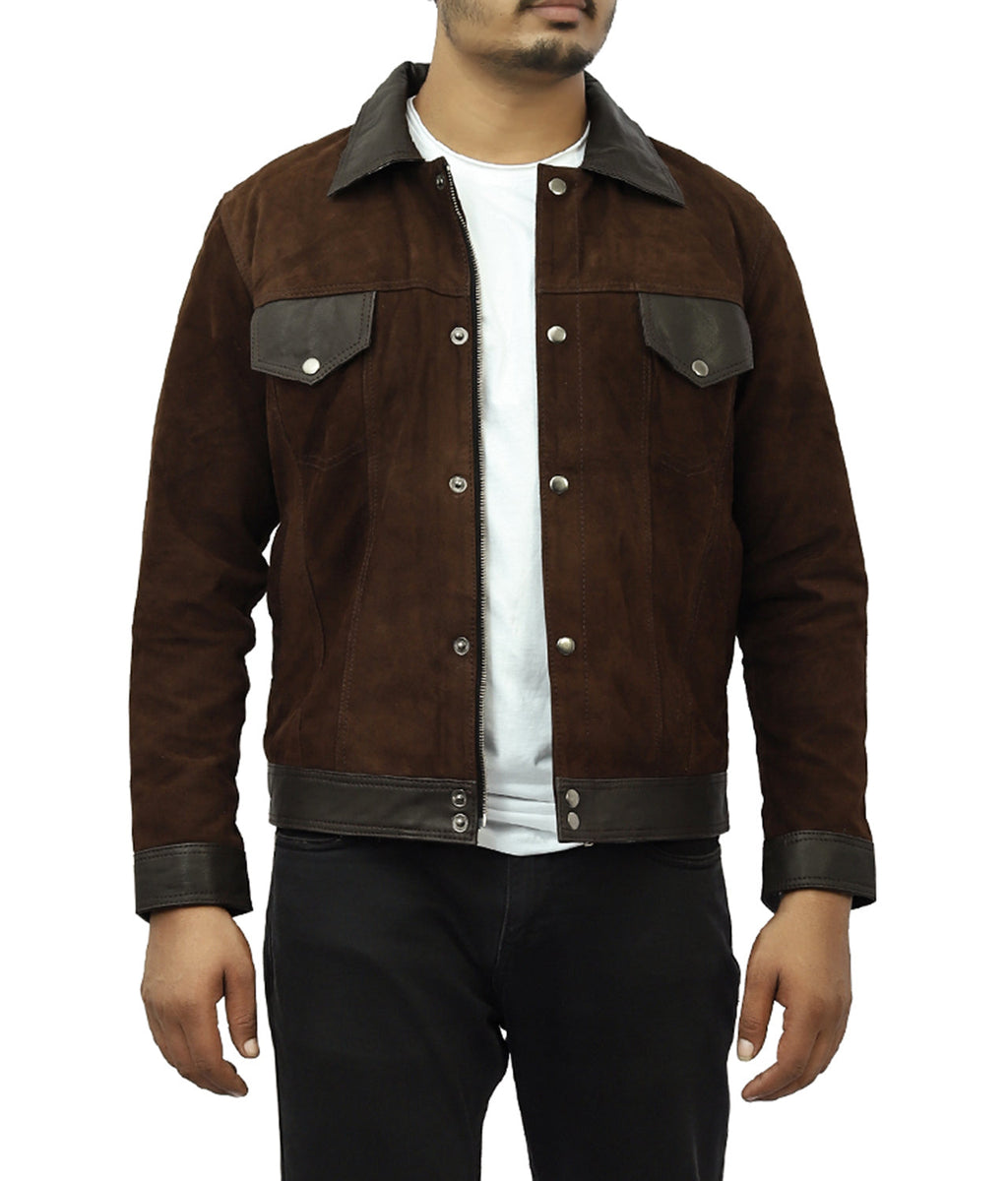 Cantras Suede Leather Biker Jacket
