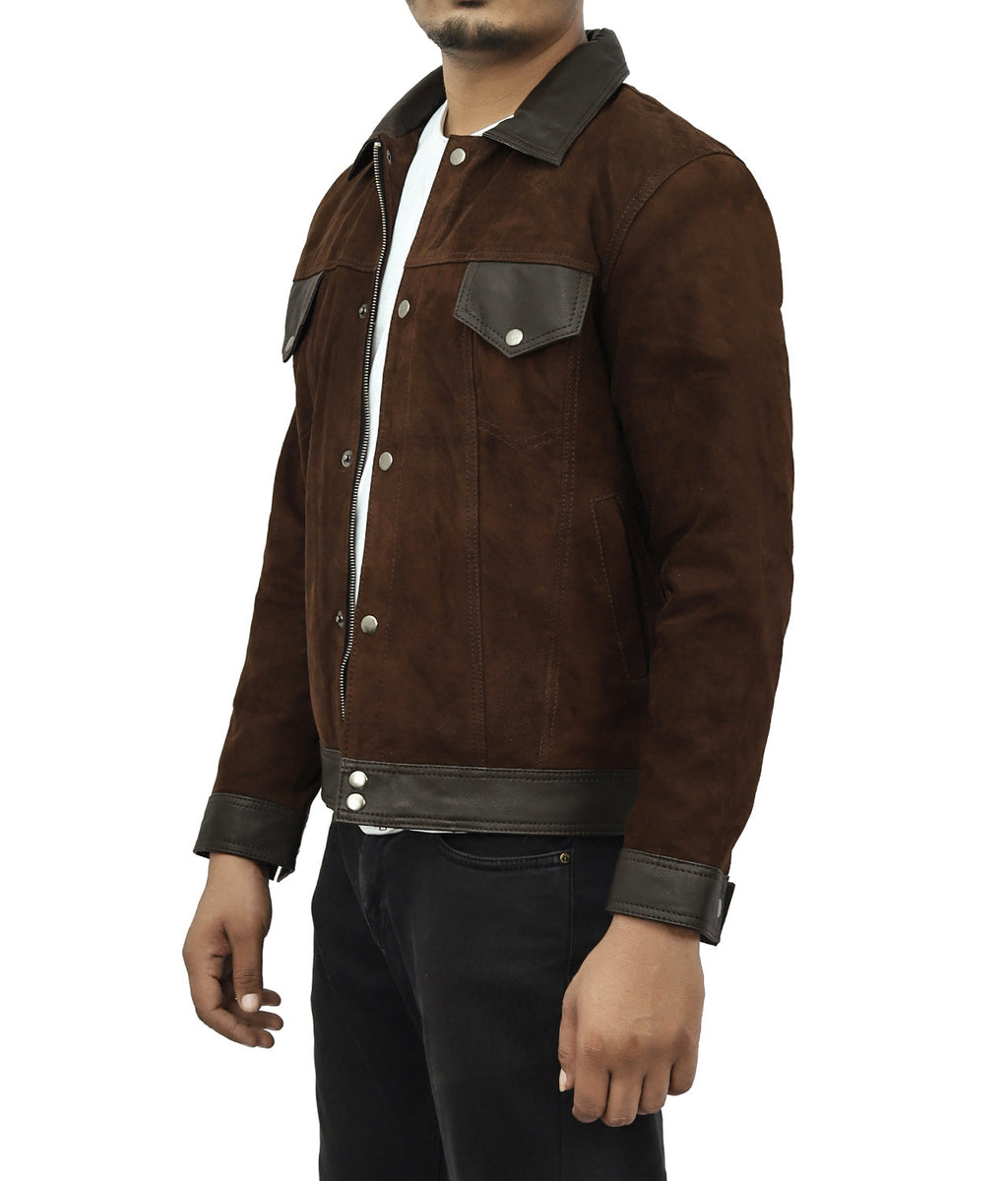 Cantras Suede Leather Biker Jacket